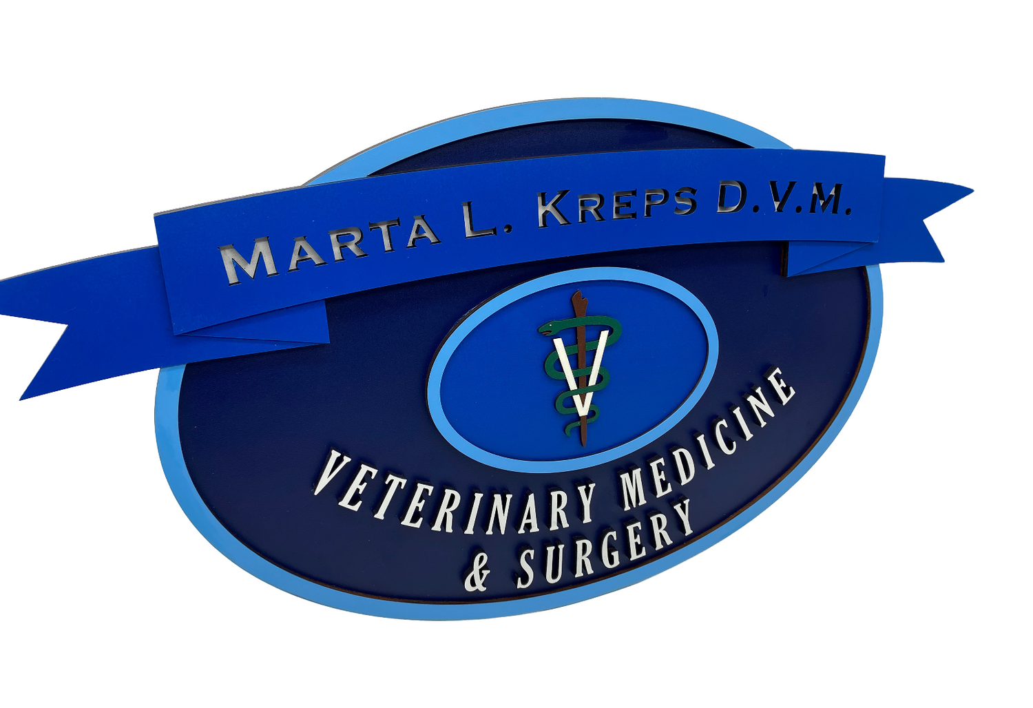 Custom Painted Wood Sign, 3 layers, Veterinary Medicine Sign