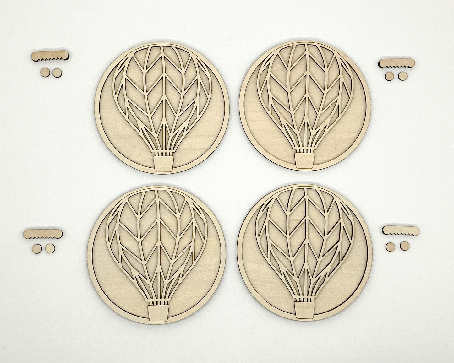 "Hot Air Balloon", Wood Layered DIY Paint Kit