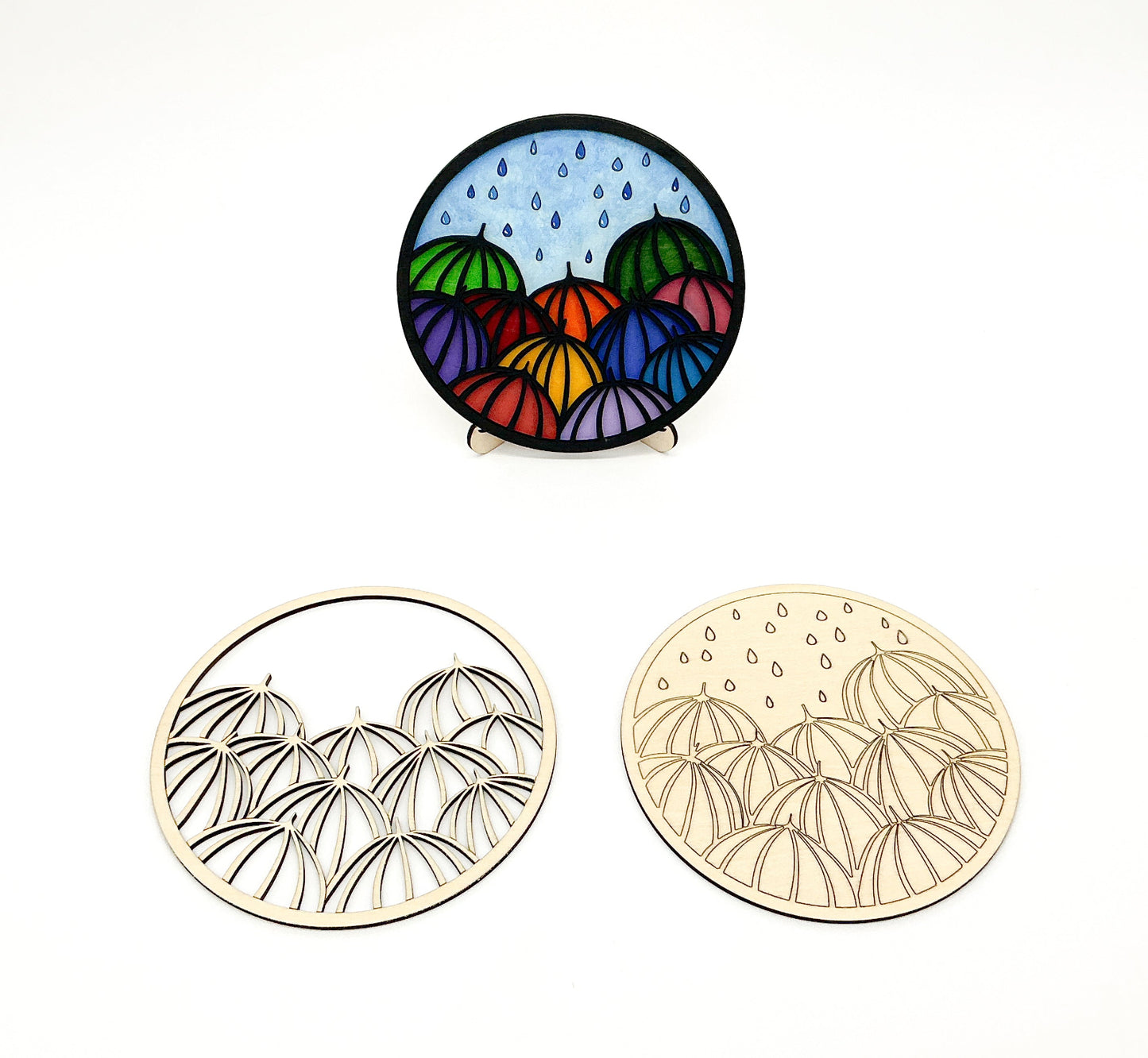 Umbrella Kits With Painted Display Assembled