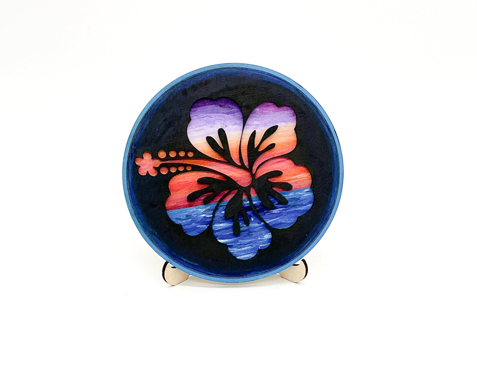 DIY Wood Painting Craft Kit, Mini Moments, Hawaiian Hibiscus