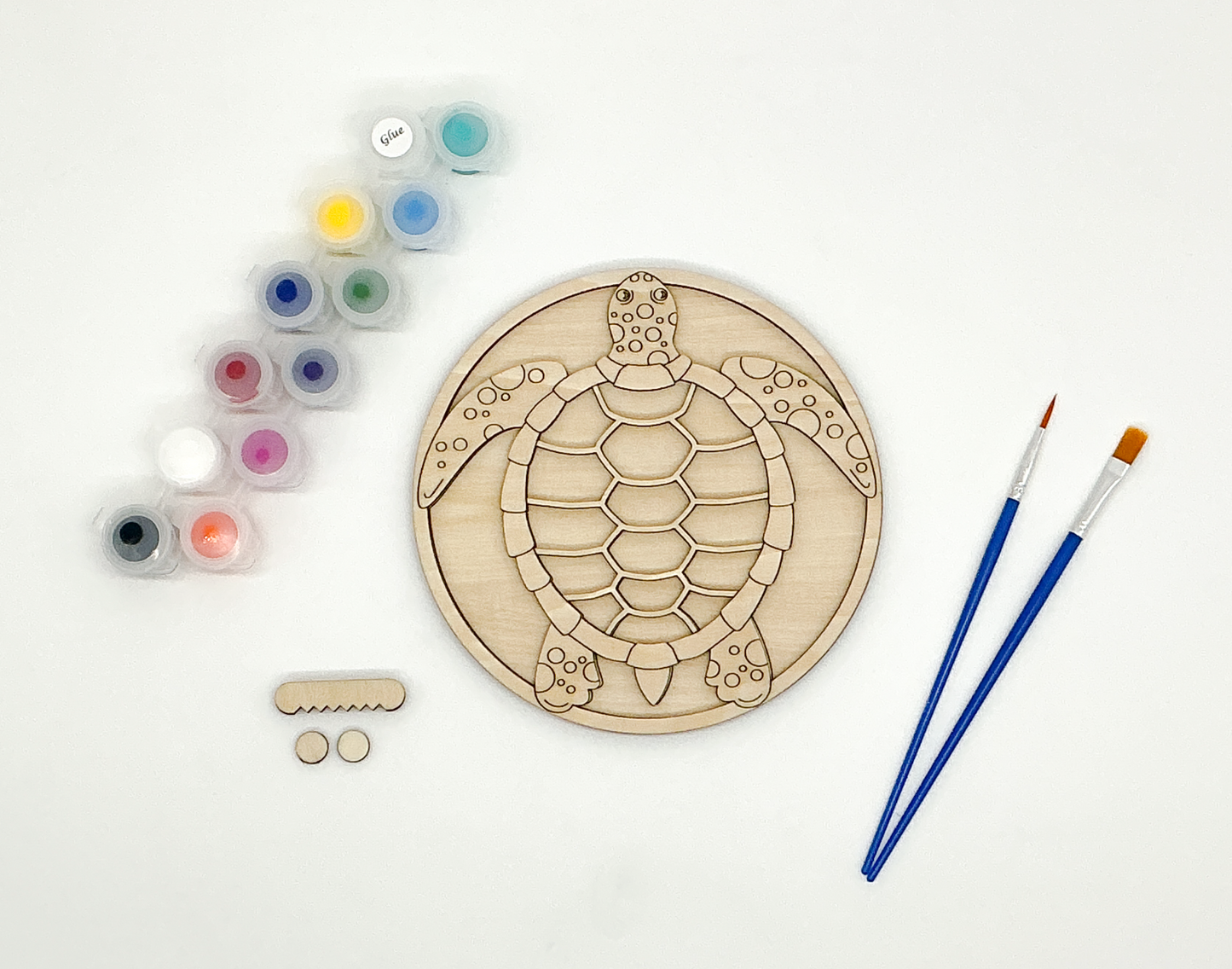DIY Wood Painting Craft Kit, Mini Moments, Sea Turtle Kit