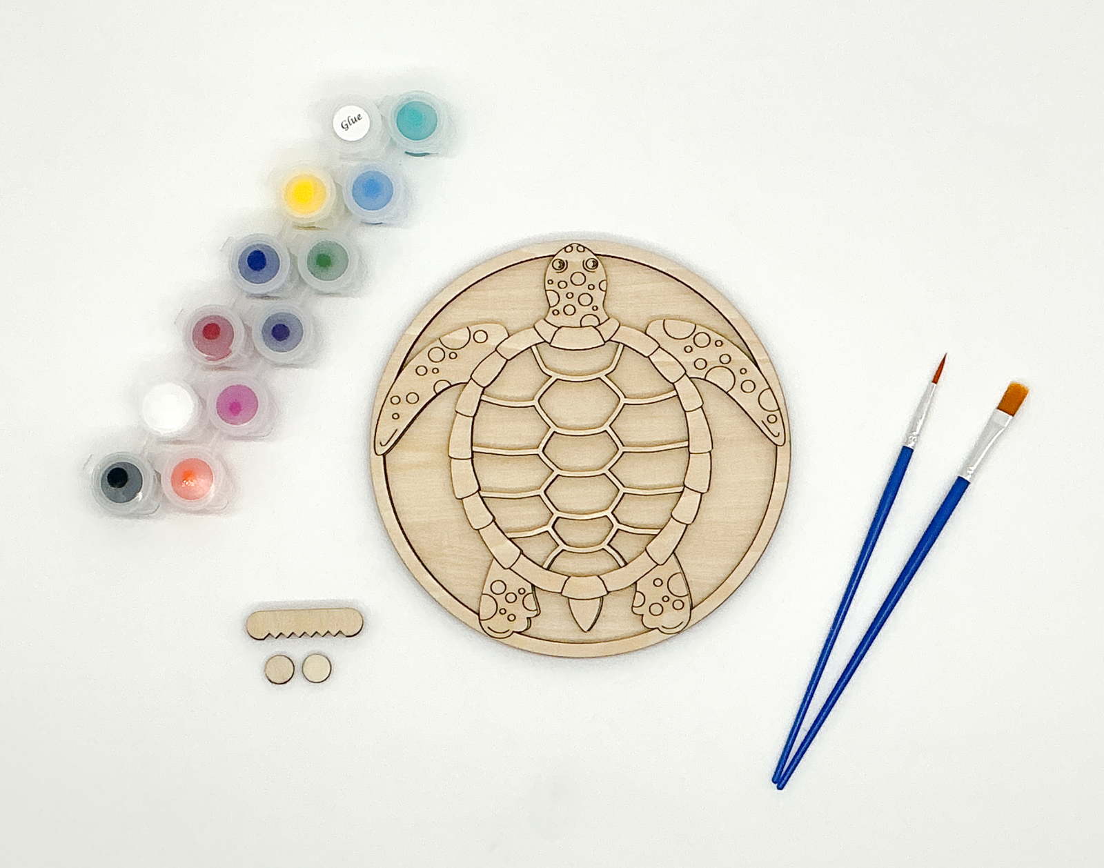 DIY Wood Painting Craft Kit, Mini Moments, Sea Turtle Kit