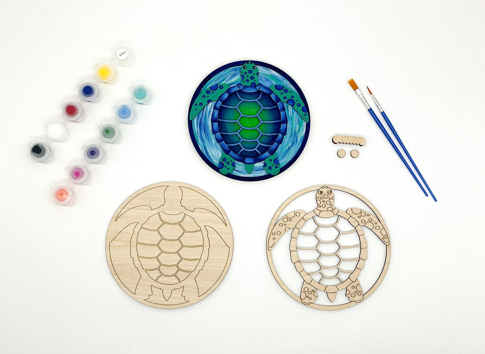 DIY Wood Painting Craft Kit, Mini Moments, Sea Turtle Kit