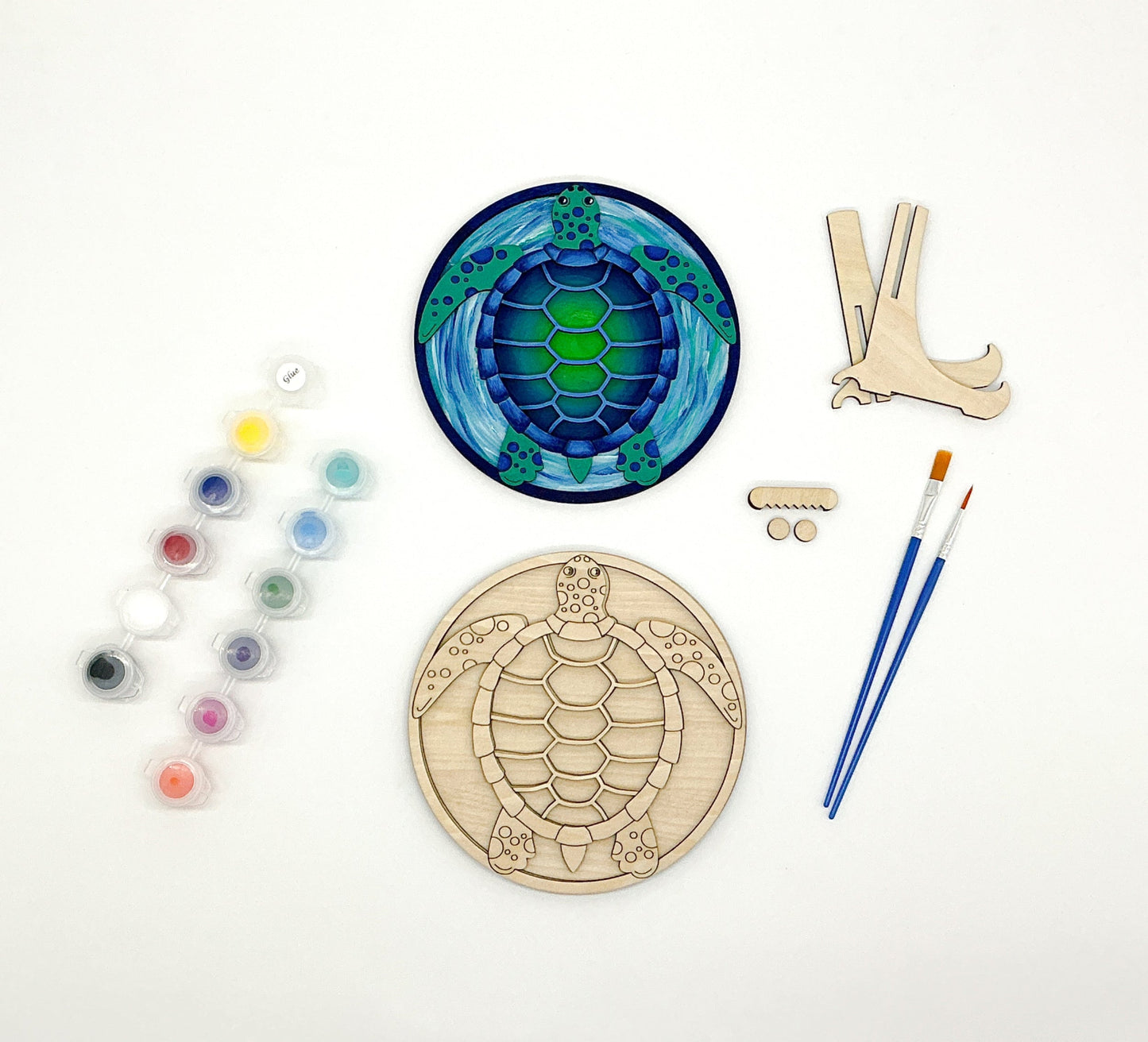 DIY Wood Painting Craft Kit, Mini Moments, Sea Turtle Kit