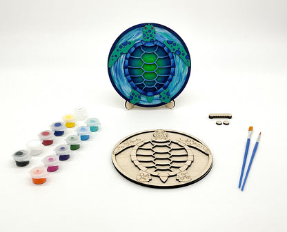 DIY Wood Painting Craft Kit, Sea Turtle Art Kit