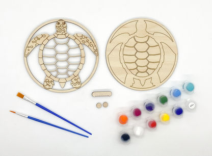 DIY Wood Painting Craft Kit, Mini Moments, Sea Turtle Kit