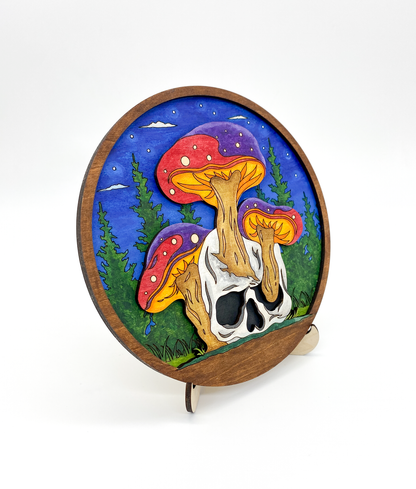 Completed Skull and Mushroom Kit