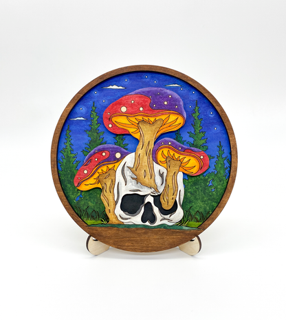 Completed Skull and Mushroom Kit