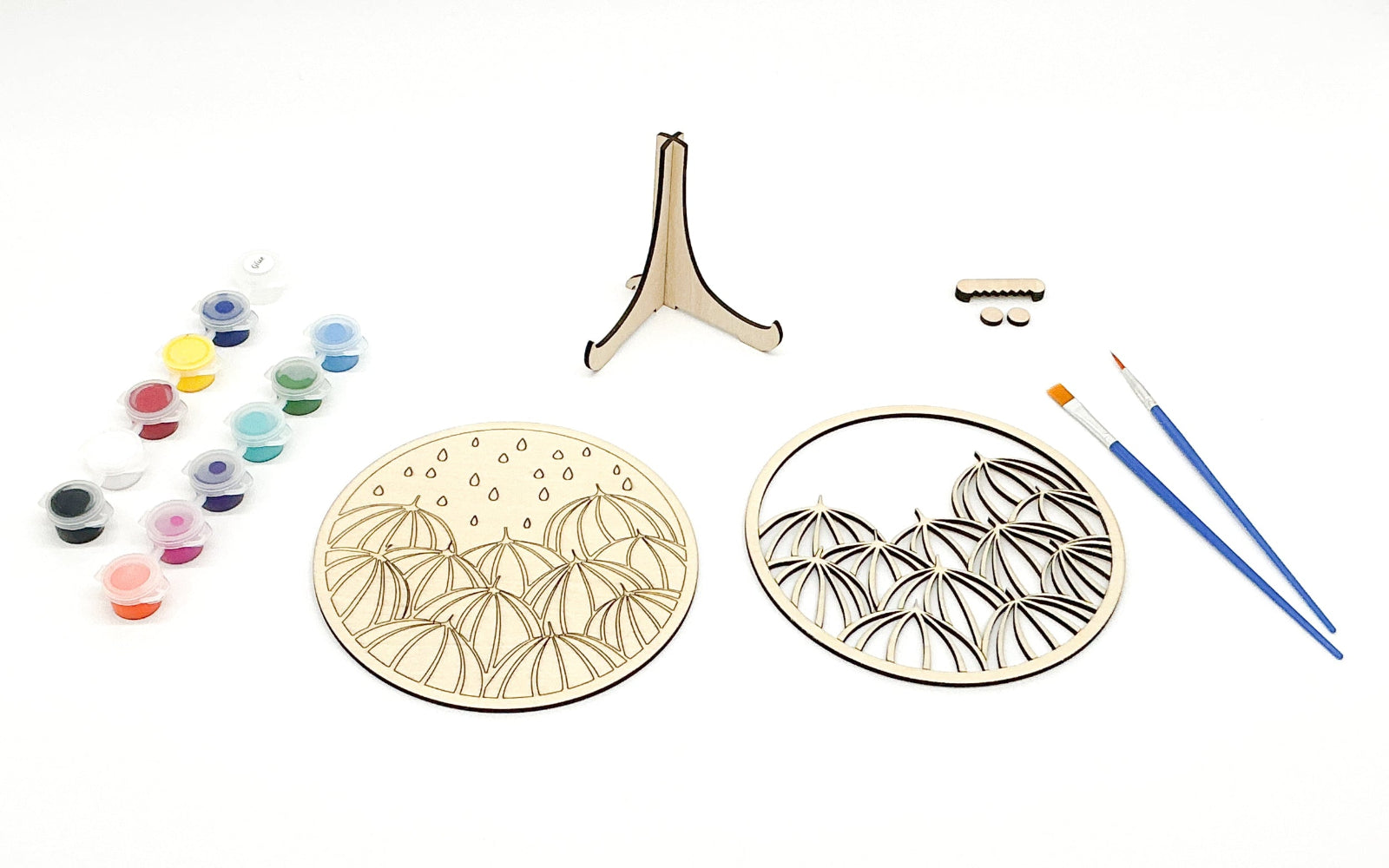 DIY Wood Painting Craft Kit, Mini Moments, Umbrella Art Kit