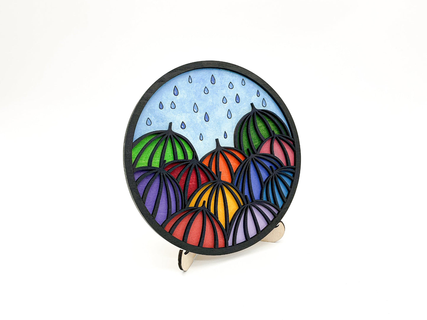 DIY Wood Painting Craft Kit, Mini Moments, Umbrella Art