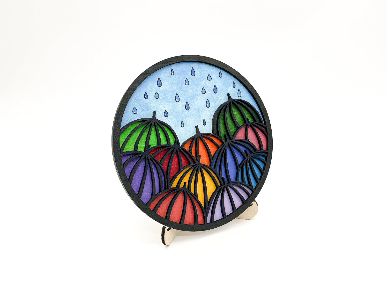 DIY Wood Painting Craft Kit, Mini Moments, Umbrella Art