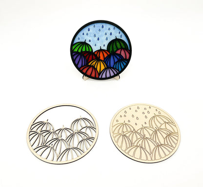 Umbrella Kits With Painted Display Assembled