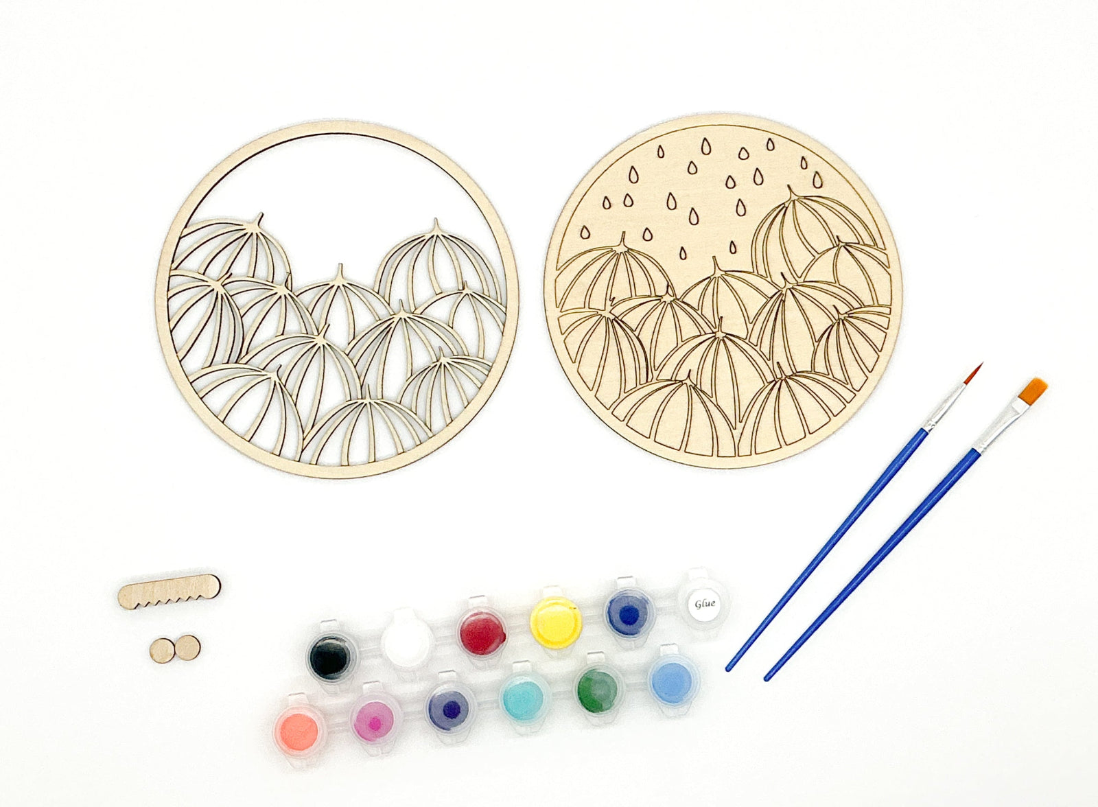 DIY Wood Painting Craft Kit, Mini Moments, Umbrella Art Kit