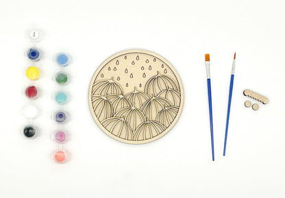 DIY Wood Painting Craft Kit, Mini Moments, Umbrella Art Kit