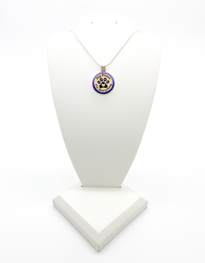 Dog Kisses Fix Everything Necklace | Hand-Painted Paw Pendant