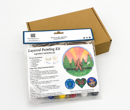 The back of the Sasquatch DIY kit packaging showing the clear step-by-step instructions and the The Beaming Toolbox branding